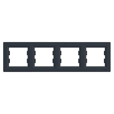 Четворна рамка хоризонтална Schneider Asfora EPH5800471 - Антрацит