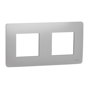 Двойна рамка Schneider Unica Studio NU200430 - Алуминий