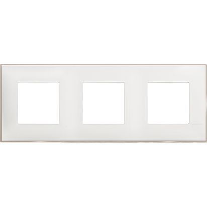 Тройна рамка Bticino Classia R4802M3WS - Бял сатен