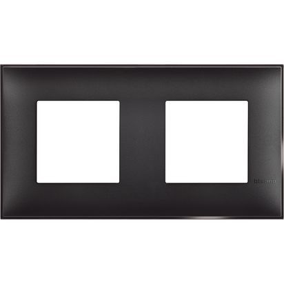Двойна рамка Bticino Classia R4802M2BG - Черен сатен