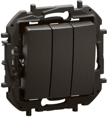 Троен ключ Legrand Niloe New NP2130BK - Черен