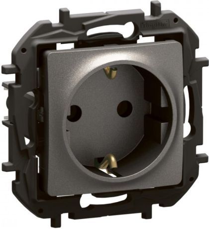 Контакт Шуко 16A Legrand Niloe New NP3121MG - Сив