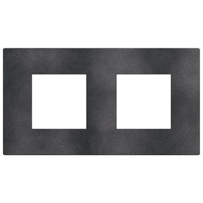 Двойна рамка Bticino Light Now YA4802M2DS - Сив меланж