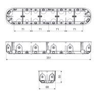 Петорна конзола Kopos KPL64-50/5LD - 50 мм. дълбочина, с меки мембрани