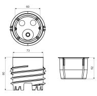 Конзола за изградена топлоизолация Kopos KEFZ80 - ф73/52 мм. дълбочина