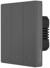 Троен Wi-fi ключ SONOFF M5-3C-80 - 10A, тъмно сив