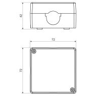 Разклонителна кутия 8106 - 72/72/42 мм. дълбочина, IP40, с 4 щуцера