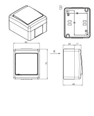 Контакт Шуко Pawbol D.3711SCG/1 - 16A, IP44 - Черен с UV защита