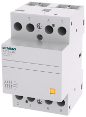 Модулен контактор Siemens 5TT5840-2 - 4P, 40A, 26kW, 24VAC, 4NO, 3 мод.
