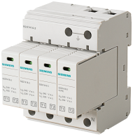 Катоден отводител Siemens 5SD7414-2 - Тип 1/2, 12.5kA, 335V, 3P+N/PE, 4 мод.