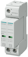 Катоден отводител Siemens 5SD7422-0 - Тип 2, 20/40kA, 350V 1P+N/PE, 2 мод.