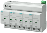 Катоден отводител Siemens 5SD7444-1 - Тип 1+2, 20/40kA, 350V, 3P+N/PE, 8 мод.