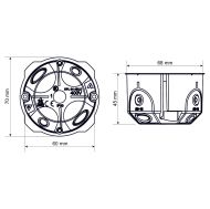 Единична конзола Kopos KPL64-45/LD - ф68/45 мм. дълбочина, с меки мембранни отвори