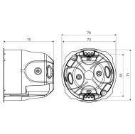 Дълбока конзола Kopos KPRL68-70/LD - ф73/70 мм. дълбочина, възможност за скачване с включен конектор