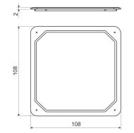 Квадратна разклонителна кутия Kopos KO100 - 107/107/50 мм. дълбочина, капак с винтчета