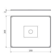 Правоъгълна разклонителна кутия Kopos KT250 - 255/205/68 мм. дълбочина, капак с винтчета