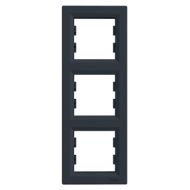 Тройна рамка вертикална Schneider Asfora EPH5810371 - Антрацит