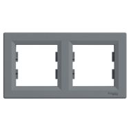 Двойна рамка хоризонтална Schneider Asfora EPH5800262 - Стомана
