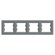 Четворна рамка хоризонтална Schneider Asfora EPH5800462 - Стомана
