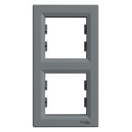 Двойна рамка вертикална Schneider Asfora EPH5810262 - Стомана