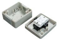 Лихт бутон Pawbol D.3610WD - 10A, IP44 - Сив