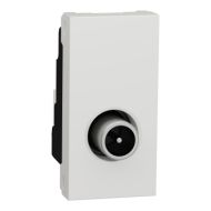 Розетка 1 модул TV коаксиал 1.5db Schneider Unica NU346118 - Бял