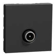 Розетка 2 модула TV коаксиал 1db Schneider Unica NU346254 - Антрацит