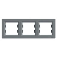 Тройна рамка хоризонтална Schneider Asfora EPH5800362 - Стомана