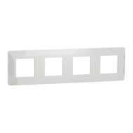 Четворна рамка Schneider Unica Studio NU200818 - Бял
