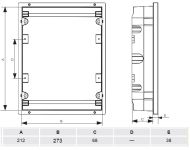 Апартаментно табло Noark PNF12T - 12 модула, N+PE клема, опушен капак