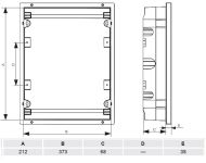 Апартаментно табло Noark PNF18T - 18 модула, N+PE клема, опушен капак