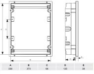 Апартаментно табло Noark PNF2x18T - 36 модула, N+PE клема, опушен капак