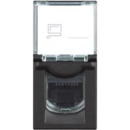 Розетка 1 модул RJ45 UTP cat.5e Bticino Classia RG4279C5E - Черен
