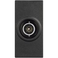 Розетка 1 модул TV коаксиал Bticino Classia RG4202D - Черен