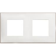 Двойна рамка Bticino Classia R4802M2WS - Бял сатен