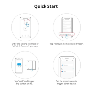 Шесторен безжичен  ключ за управлениe SONOFF R5 - тъмно сив