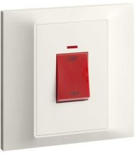 Бойлерен ключ 45А двуполюсен с индикация Legrand Belanko S 617876 - Крем