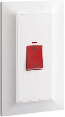 Бойлерен ключ 45А двуполюсен с индикация голям размер Legrand Belanko S 617677 - Бял