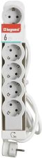 Разклонител 6xШуко 3м. кабел 3х1.5mm2 Legrand 694565 - Бяло/светлосиво