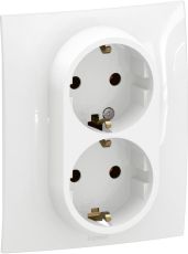 Контакт Шуко двоен 16A Legrand Niloe New NP3131WH- Бял