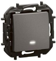 Девиаторен ключ със светлинен индикатор Legrand Niloe New NP2211MG - Сив