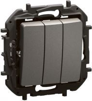 Троен еднополюсен ключ Legrand Niloe New NP2130MG - Сив