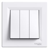 Троен еднополюсен ключ Schneider Asfora EPH2100121 - Бял