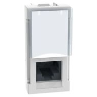 Розетка 1 модул RJ45 UTP cat.6 Bticino Light Now YW4279C6 - Бял мат