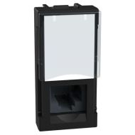 Розетка 1 модул RJ45 UTP cat.6 Bticino Light Now YD4279C6 - Графит мат