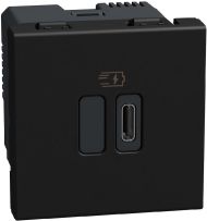 Розетка 2 модула USB тип C 45W Bticino Light Now YD4294C - Графит мат