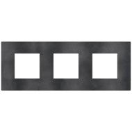 Тройна рамка Bticino Light Now YA4802M3DS - Сив меланж