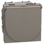 Контакт Шуко 16A с детска защита и капак Bticino Light Now YG4141P - Камък мат