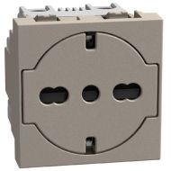 Контакт Шуко/Италиански стандарт 16A с детска защита Bticino Light Now YG4140A16F - Камък мат